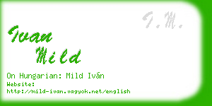 ivan mild business card